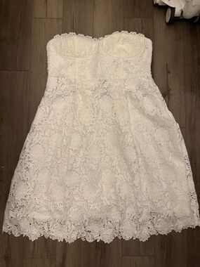 Strapless White Lace Dress - Fashion Nova (Isn’t She Lovely Lace Midi Dress)